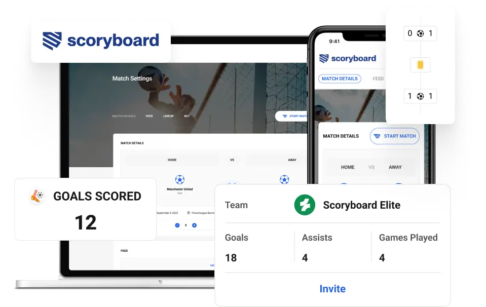 Scoryboard Football Management Dashboard